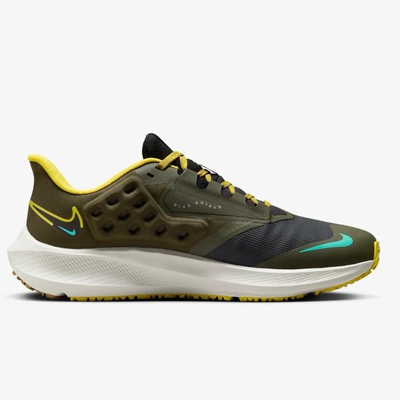 Nike Men’s Pegasus 39 Shield Weatherized Road Running Shoe Jungle Green Sz 10.5 - Picture 1 of 8